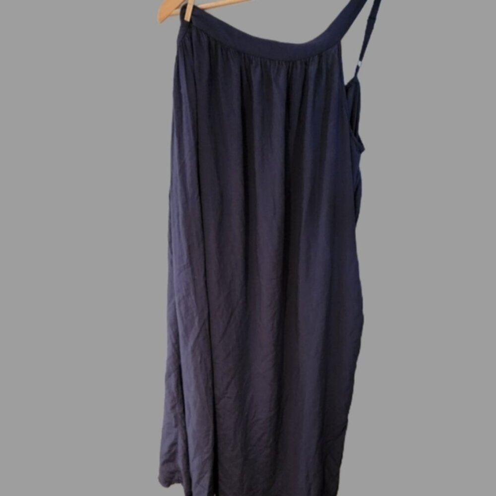 Old Navy XXL Navy Blue One Shoulder Flowy‎ Dress